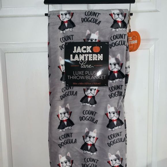 Other - NWT CountDogcula Vampire Pug Fall Throw Blanket